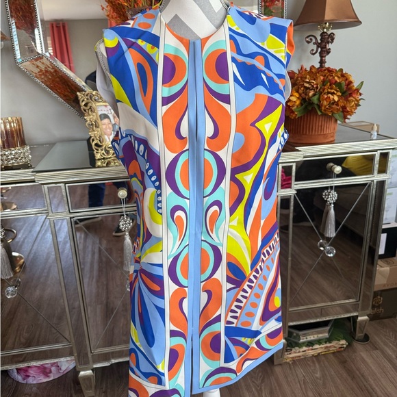 Zara Multicolor Geometric Top - Picture 1 of 9